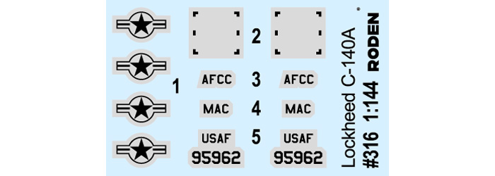 ロッキード C-140A ジェットスター (アメリカ空軍 電波観測機) プラモデル (ローデン 1/144 エアクラフト No.316) 商品画像_1