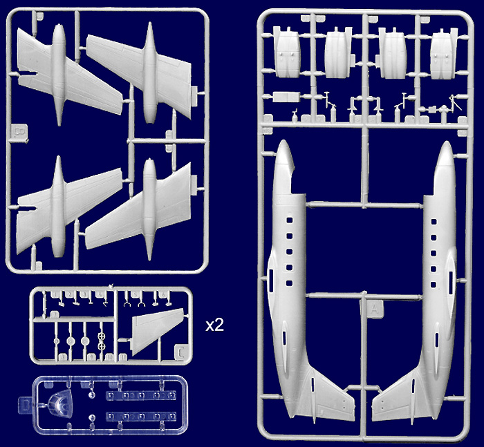 ロッキード C-140A ジェットスター (アメリカ空軍 電波観測機) プラモデル (ローデン 1/144 エアクラフト No.316) 商品画像_2