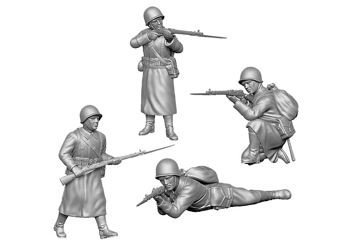 ソビエト歩兵セット 1941-1942 (冬季服) プラモデル (ズベズダ ART OF TACTIC No.6197) 商品画像_3