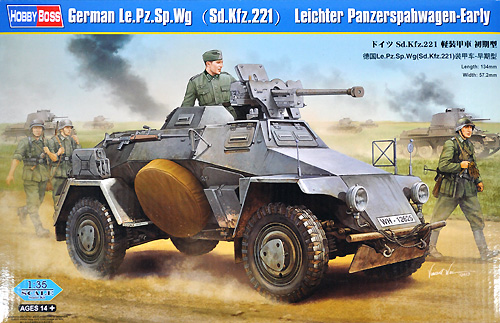 ドイツ Sd.Kfz.221 軽装甲車 初期型 プラモデル (ホビーボス 1/35 ファイティングビークル シリーズ No.83813) 商品画像