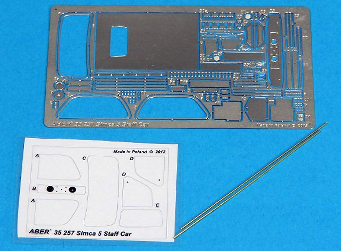 シムカ 5 スタッフカー用 (タミヤ用) エッチング (アベール 1/35 AFV用エッチングパーツ No.35 257) 商品画像_1