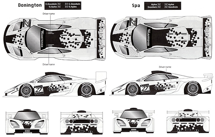 マクラーレン F1-GTR Parabolica #27 FIA-GT 1997 デカール (タブデザイン 1/24 デカール No.TABU-24041) 商品画像_3