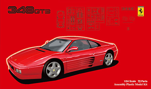 フェラーリ 348GTB プラモデル (フジミ 1/24 リアルスポーツカー シリーズ No.069) 商品画像