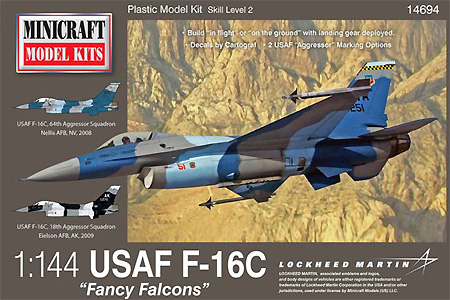 アメリカ空軍 F-16 ファンシー ファルコン プラモデル (ミニクラフト 1/144 軍用機プラスチックモデルキット No.14694) 商品画像