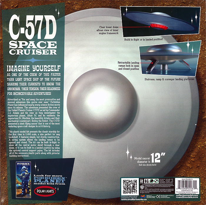 C-57D スペースクルーザー (禁断の惑星) プラモデル (ポーラライツ プラスチックモデルキット No.POL895) 商品画像_1