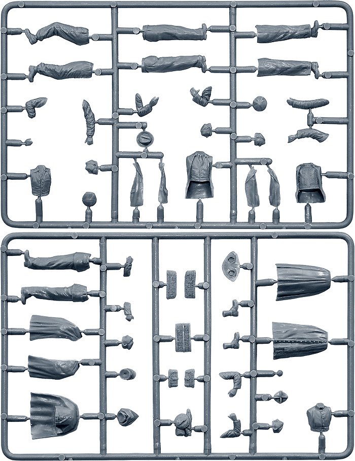 フランス市民 ('30s-'40s) プラモデル (ミニアート 1/35 ミニチュアシリーズ No.38004) 商品画像_2