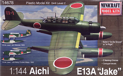 愛知 E13A 零式水上偵察機 プラモデル (ミニクラフト 1/144 軍用機プラスチックモデルキット No.14678) 商品画像