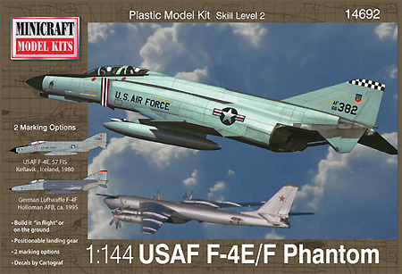 アメリカ空軍 F-4E/Fファントム プラモデル (ミニクラフト 1/144 軍用機プラスチックモデルキット No.14692) 商品画像