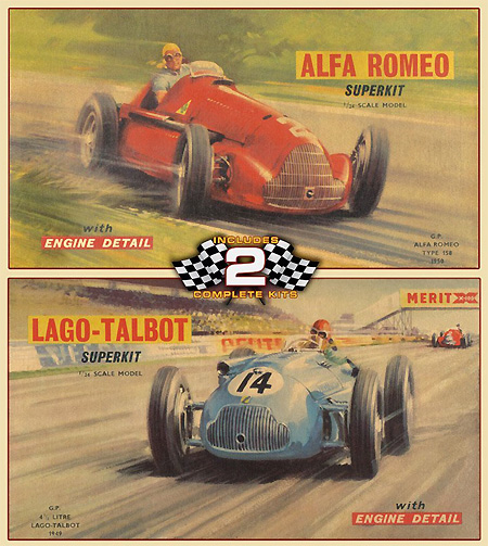 タルボ ラーゴ グランプリ 1949 & アルファロメオ 158 プラモデル (アトランティス プラスチックモデルキット No.AMC-6001) 商品画像