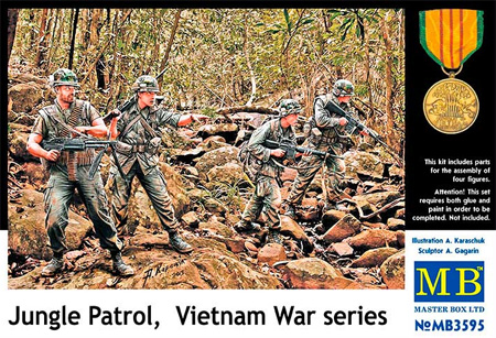 アメリカ ベトナム戦 ジャングルパトロール プラモデル (マスターボックス 1/35 ミリタリーミニチュア No.MB3595) 商品画像