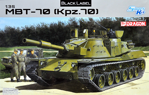 アメリカ・西ドイツ MBT-70 (Kpz.70) 試作戦車 プラモデル (ドラゴン 1/35 BLACK LABEL No.3550) 商品画像