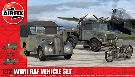 WW2 RAF ビークルセット プラモデル (エアフィックス 1/72 AFV No.A03311) 商品画像