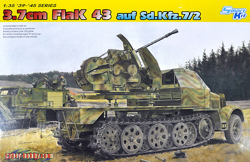 Sd.Kfz.7/2 装甲 8tハーフトラック 3.7cm対空機関砲 FlaK43搭載型 プラモデル (ドラゴン 1/35 39-45 Series No.6553) 商品画像