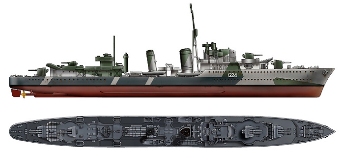 カナダ海軍 駆逐艦 HMCS ヒューロン 1944 プラモデル (ピットロード 1/700 スカイウェーブ W シリーズ No.W159) 商品画像_1