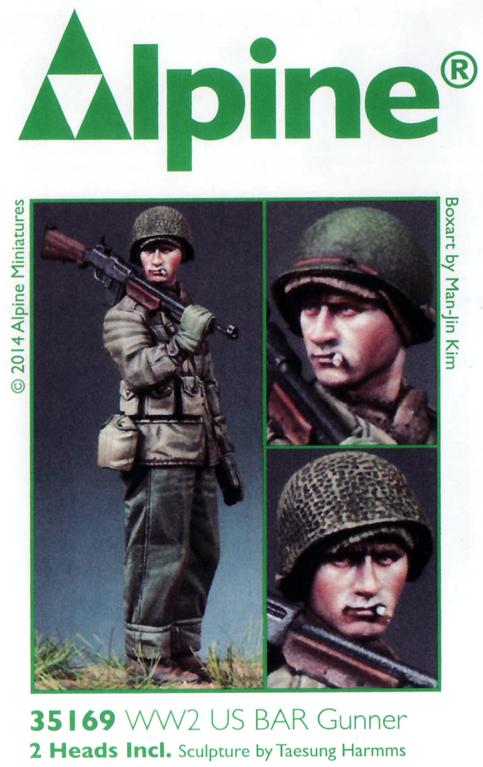 WW2 アメリカ軍 BAR 銃手 レジン (アルパイン 1/35 フィギュア No.AM35169) 商品画像_2