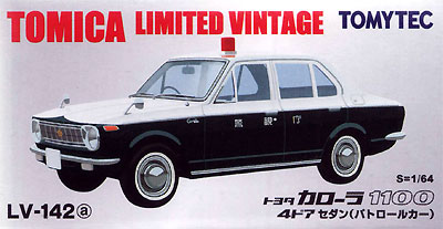トヨタ カローラ 1100 4ドア セダン (パトロールカー) ミニカー (トミーテック トミカリミテッド ヴィンテージ No.LV-142a) 商品画像