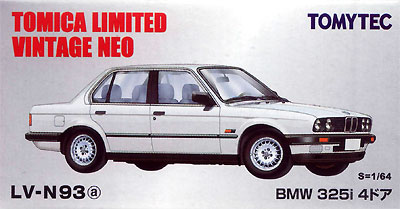 BMW 325i 4ドア (白) ミニカー (トミーテック トミカリミテッド ヴィンテージ ネオ No.LV-N093a) 商品画像