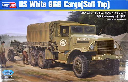 ホワイト 6トン 6×6 カーゴトラック (ソフトトップ) プラモデル (ホビーボス 1/35 ファイティングビークル シリーズ No.83802) 商品画像