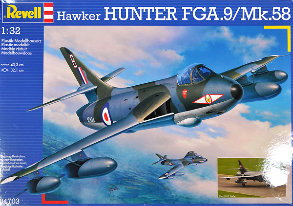 ホーカー ハンター FGA.9 / Mk.58 プラモデル (レベル 1/32 Aircraft No.04703) 商品画像