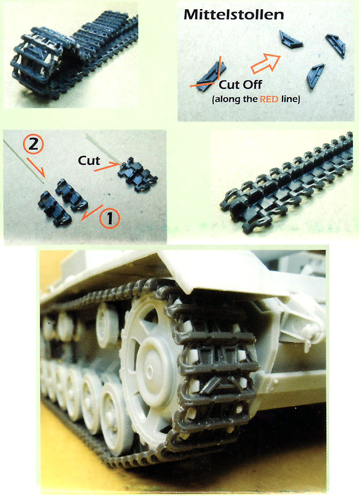 3/4号戦車 40cm 中期型 連結可動履帯 (センターガイド穴無し) 1942-45 (グローサー付き) プラモデル (Kaizen 1/35 Workable Track Link Set No.Kz-Pz-400M2) 商品画像_2