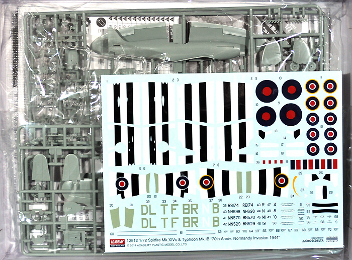 スピットファイア Mk.14c & タイフーン 1b ノルマンディー上陸作戦 70周年セット プラモデル (アカデミー 1/72 Scale Aircrafts No.12512) 商品画像_1