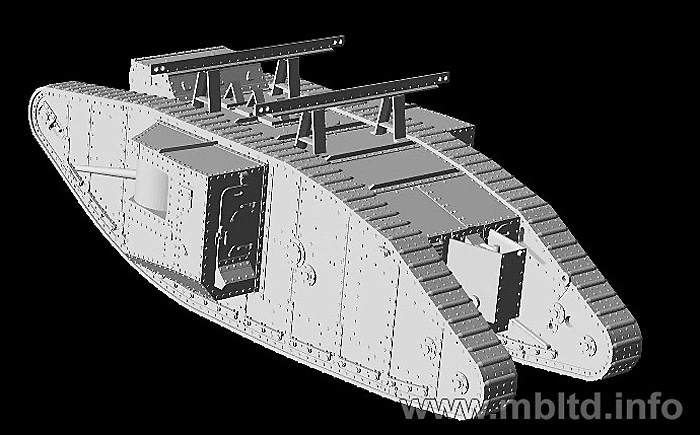 イギリス Mk.1 菱形戦車 雄型 (57mm砲搭載) 中東仕様 プラモデル (マスターボックス 1/72 AFVキット No.MB72003) 商品画像_3