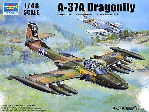A-37A ドラゴンフライ プラモデル (トランペッター 1/48 エアクラフト プラモデル No.02888) 商品画像