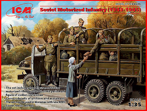 ソビエト 機械化兵 (1943-1945) プラモデル (ICM 1/35 ミリタリービークル・フィギュア No.35635) 商品画像