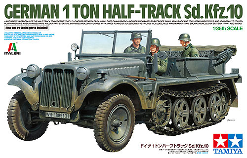 ドイツ 1トン ハーフトラック Sd.kfz.10 プラモデル (タミヤ タミヤ イタレリ シリーズ No.37016) 商品画像