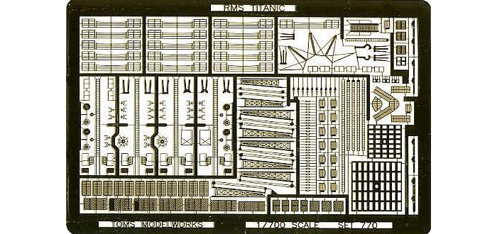 英国 豪華客船 オリンピック/タイタニック用 (1) エッチング (トムスモデル 1/700 艦船用エッチングパーツシリーズ No.PE320) 商品画像_1