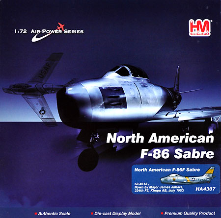 F-86F セイバー ジェームズ・ジャバラ 少佐機 完成品 (ホビーマスター 1/72 エアパワー シリーズ （ジェット） No.HA4307) 商品画像