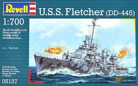 U.S.S. フレッチャー級駆逐艦 (DD-445) プラモデル (レベル 1/700 艦船モデル No.05127) 商品画像