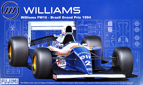 ウィリアムズ FW16 1994年 ブラジルグランプリ仕様 (レジン製塗装済み ドライバーフィギュア付) プラモデル (フジミ 1/20 GPシリーズ SP （スポット） No.SP039) 商品画像