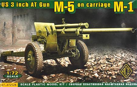 アメリカ M5 3インチ 対戦車砲 M1砲架 プラモデル (エース 1/72 ミリタリー No.72528) 商品画像