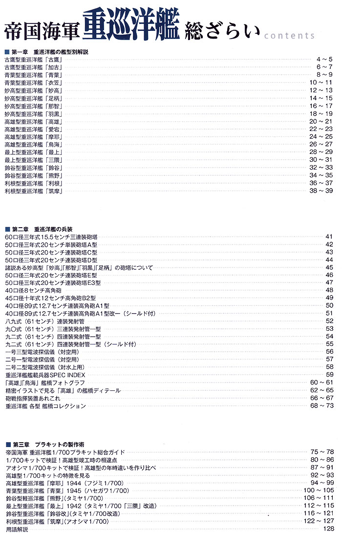 帝国海軍 重巡洋艦 総ざらい 本 (モデルアート 総ざらいシリーズ No.897) 商品画像_1