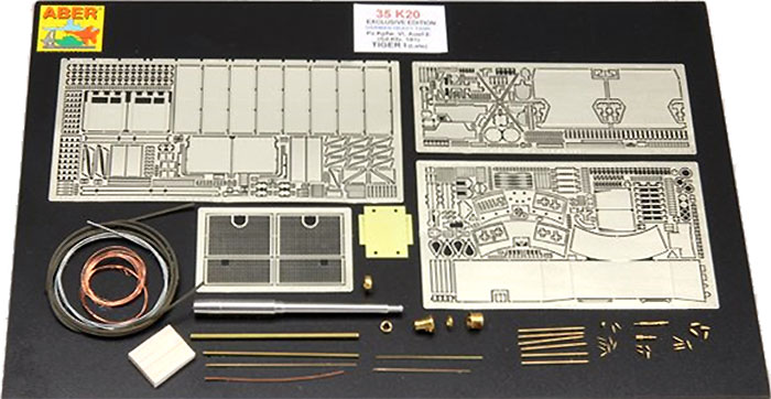 タイガー 1 後期型 ボックスフルセット (エッチング アルミ砲身他) (タミヤ用) エッチング (アベール 1/35 AFV用エッチングパーツ No.35K020) 商品画像_1