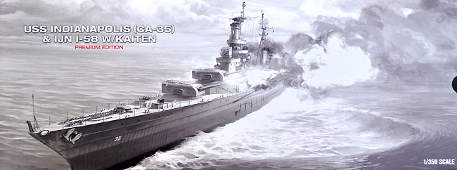 U.S.S. CA-35 インディアナポリス プレミアムエディション プラモデル (アカデミー 艦船・船舶 No.14113) 商品画像