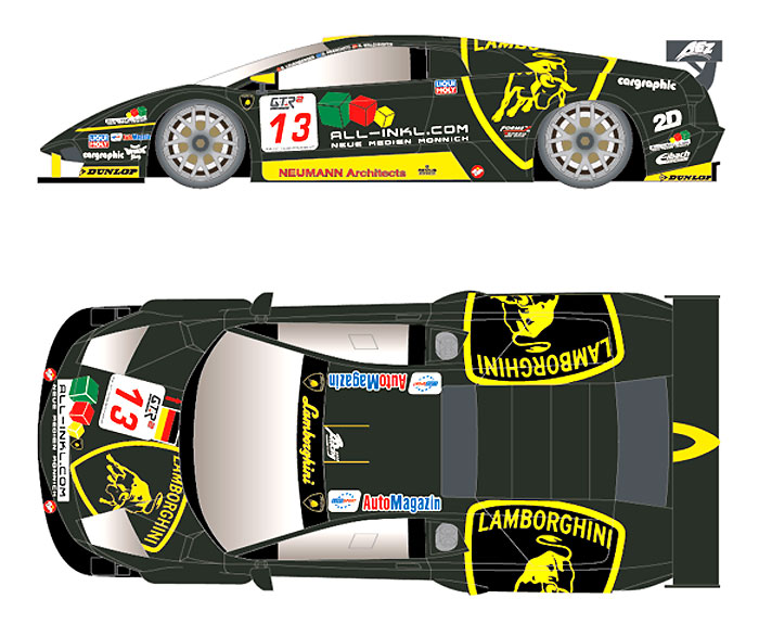 ランボルギーニ ムルシエラゴ B-Racing #13 2006 デカール (スタジオ27 ツーリングカー/GTカー オリジナルデカール No.DC1051) 商品画像_1