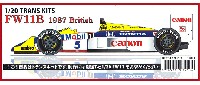 スタジオ27 F-1 トランスキット ウイリアムズ FW11B 1987 イギリスGP トランスキット