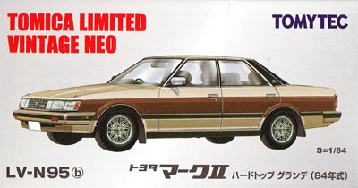 トヨタ マーク 2 ハードトップ グランデ 84年式 (ベージュ/茶) ミニカー (トミーテック トミカリミテッド ヴィンテージ ネオ No.LV-N095b) 商品画像