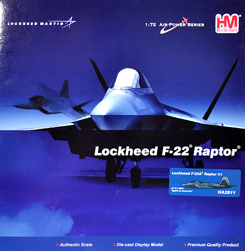 F-22 ラプター スピリット・オブ・アメリカ 完成品 (ホビーマスター 1/72 エアパワー シリーズ （ジェット） No.HA2811) 商品画像
