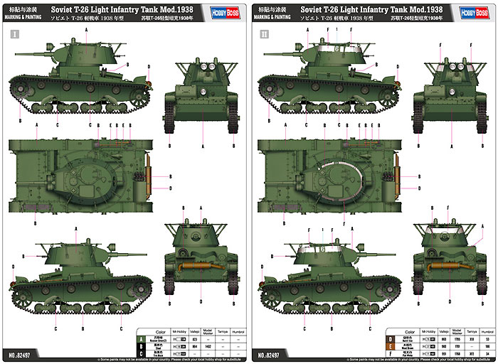 ソビエト T-26 軽戦車 1938年型 プラモデル (ホビーボス 1/35 ファイティングビークル シリーズ No.83497) 商品画像_2