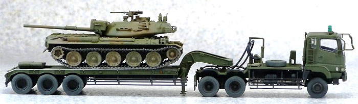 陸上自衛隊 73式 特大型セミトレーラー 74式戦車付属 プラモデル (アオシマ 1/72 ミリタリーモデルキットシリーズ No.009963) 商品画像_4