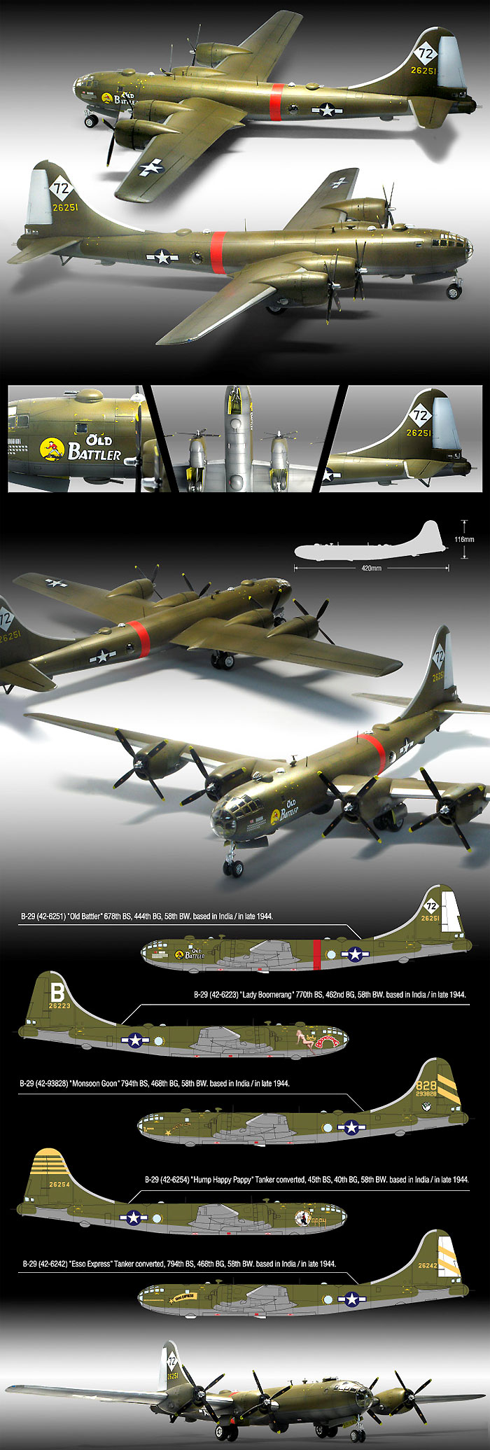 USAAF B-29A オールドバトラー プラモデル (アカデミー 1/72 Aircrafts No.12517) 商品画像_2