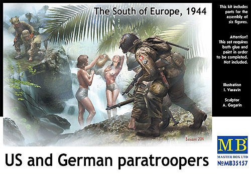 アメリカ・ドイツ 降下兵 南ヨーロッパ 1944 プラモデル (マスターボックス 1/35 ミリタリーミニチュア No.MB35157) 商品画像