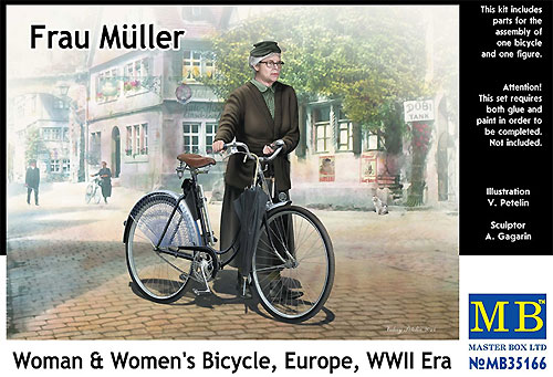 ヨーロッパ 女性用自転車 ＋ 婦人 プラモデル (マスターボックス 1/35 ミリタリーミニチュア No.MB35166) 商品画像