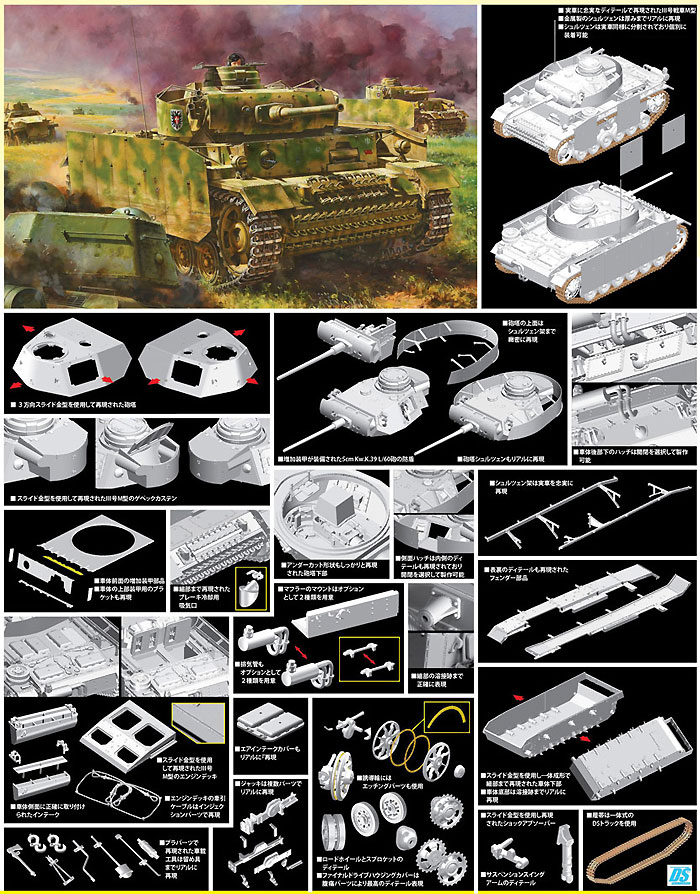 ドイツ 3号戦車 M型 w/シュルツェン 1943年 クルスク戦仕様 プラモデル (サイバーホビー 1/35 AFV シリーズ （'39～'45 シリーズ） No.6604) 商品画像_2