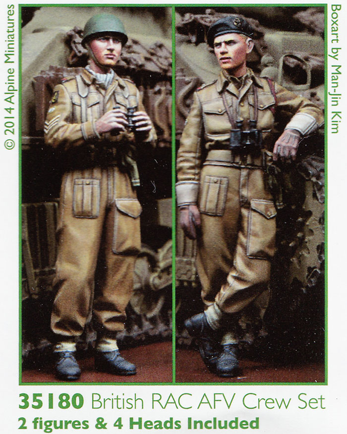 WW2 イギリス 王室戦車軍団 戦車兵 (2体セット) レジン (アルパイン 1/35 フィギュア No.AM35180) 商品画像_2