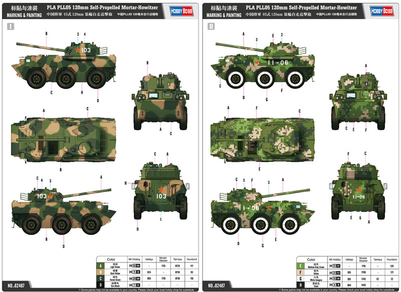 中国陸軍 05式 120mm 装輪自走迫撃砲 プラモデル (ホビーボス 1/35 ファイティングビークル シリーズ No.82487) 商品画像_1