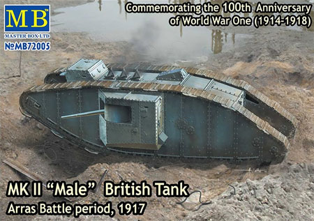 イギリス マーク 2 菱形戦車 雄型 アラス戦 1917年 プラモデル (マスターボックス 1/72 AFVキット No.MB72005) 商品画像